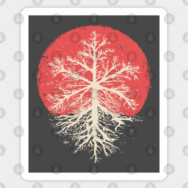Japanese Style Graphic Snowflake | Abstract Winter Art Magnet by TuncGK